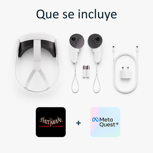 Meta Quest 3S de 128GB + Batman: Arkham Shadow + 3 Meses de Meta Quest+
